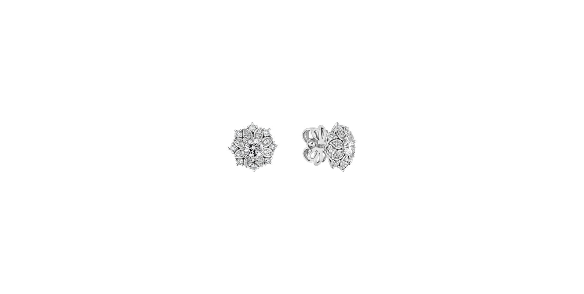 14ct white gold diamond earrings Enchanting Gift