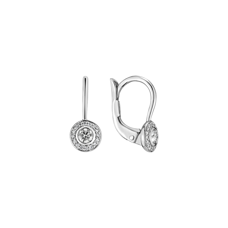 14ct white gold diamond earrings Aloze