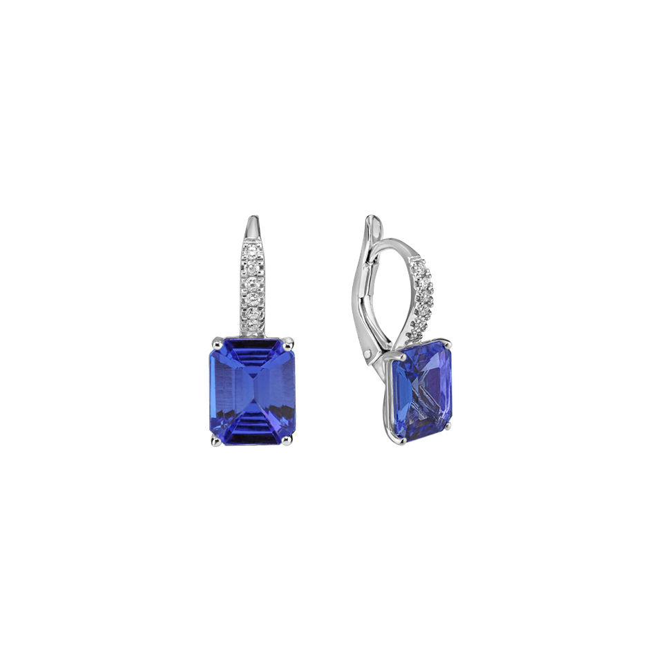 Diamond earrings with Tanzanite Carlotta