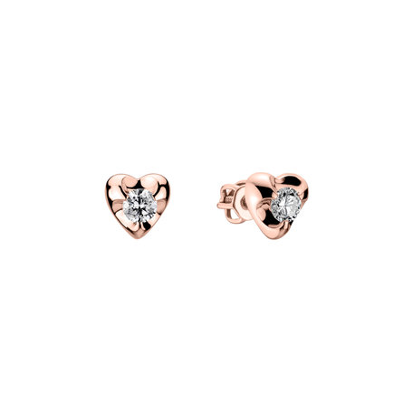 Diamond earrings Full Hearts