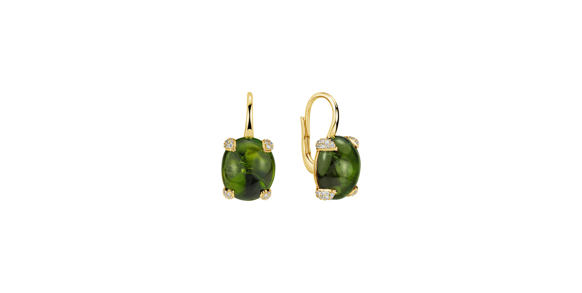 Diamond earrings with Tourmaline Claire
