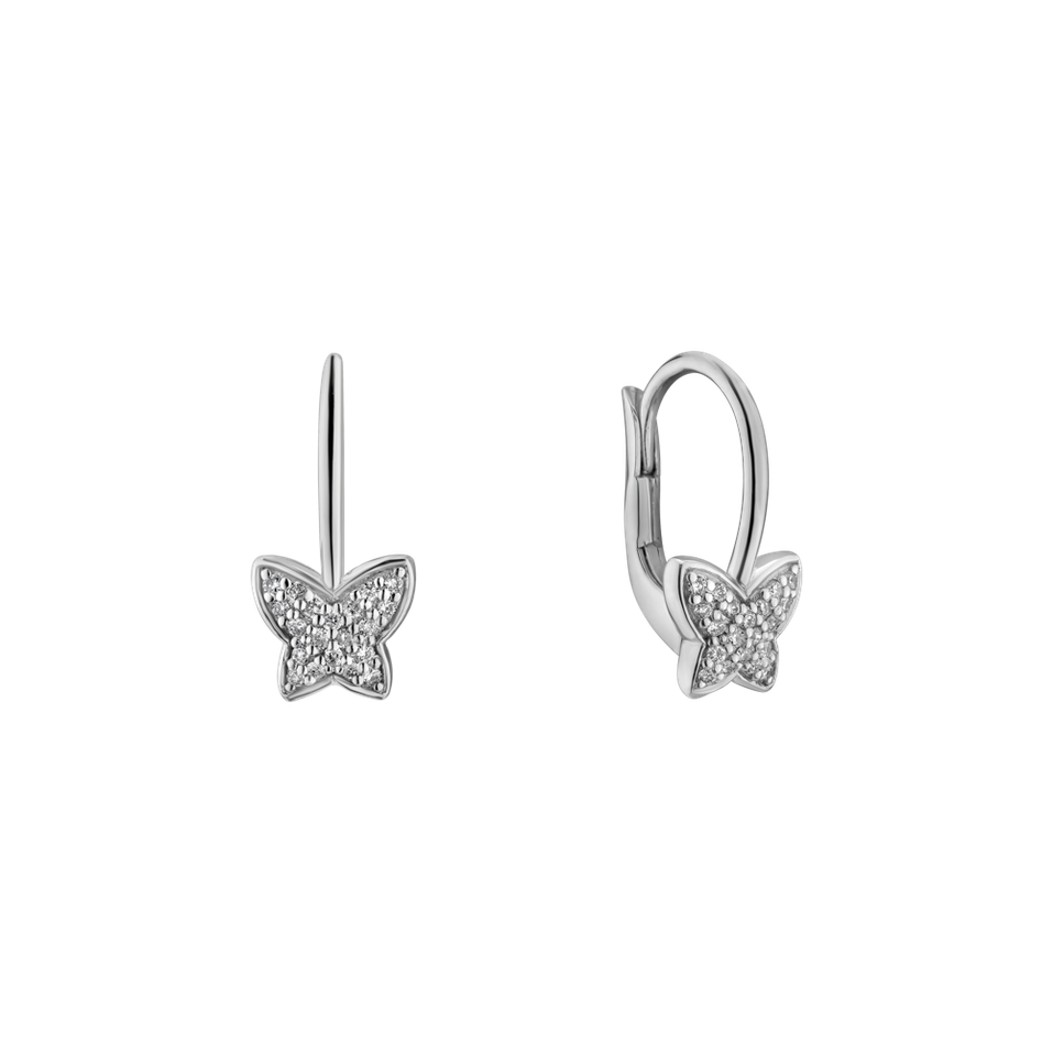 Diamond earings Sparkle Butterfly