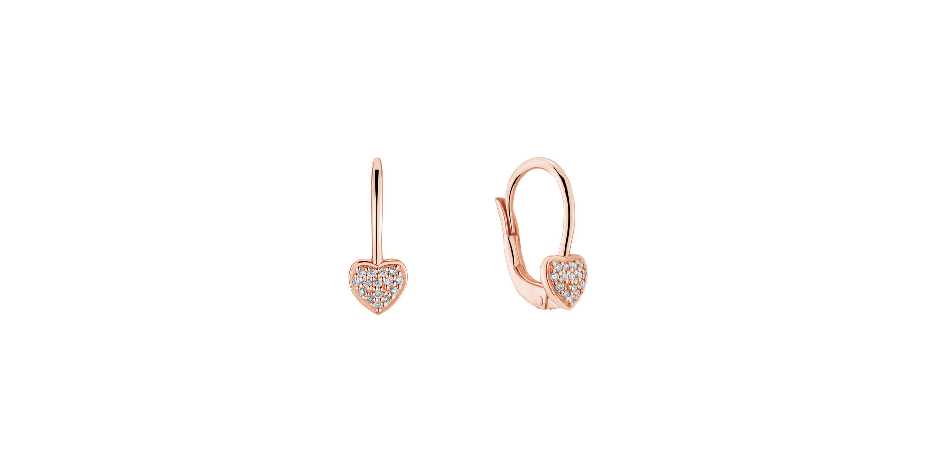 Diamond earings Sparkle Heart
