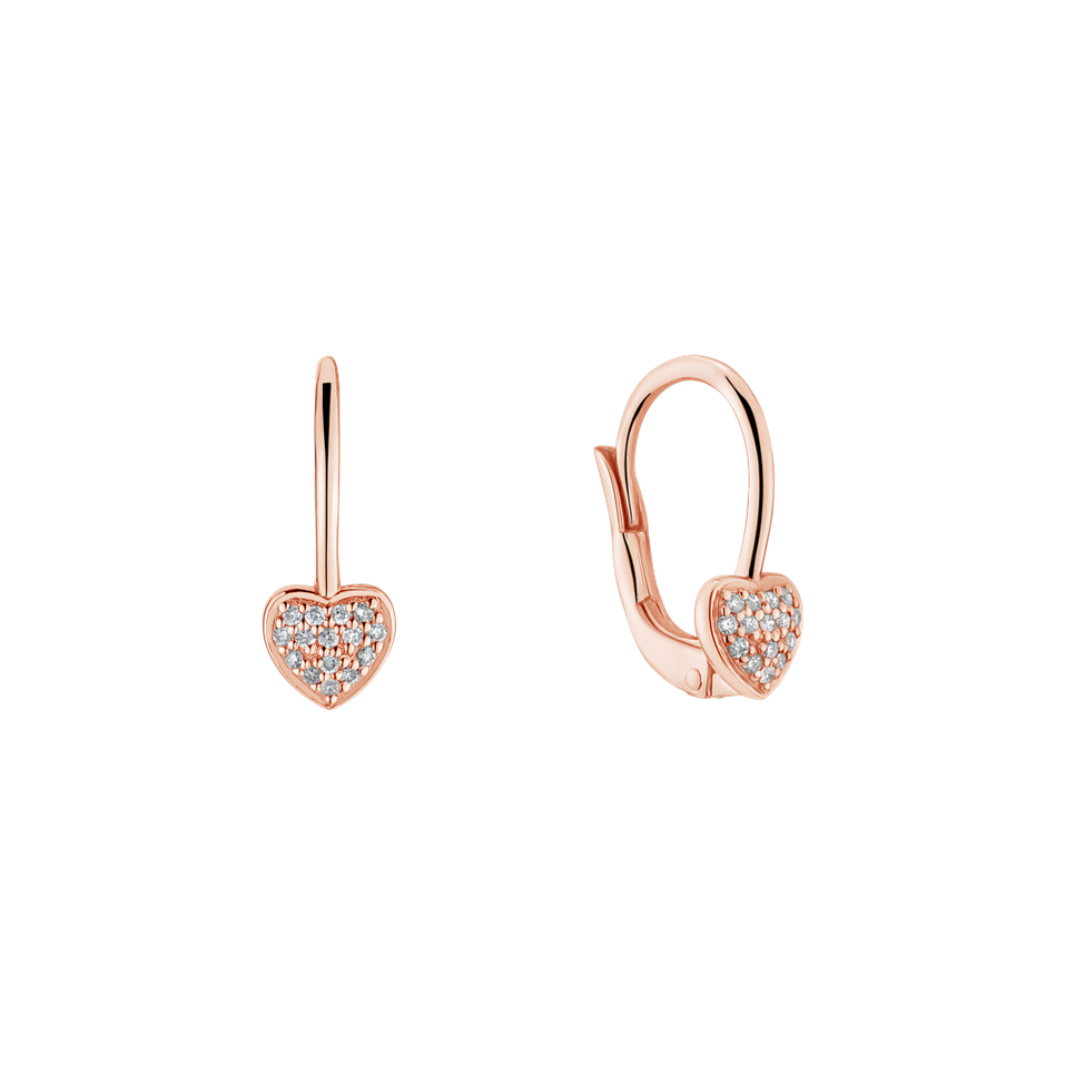 Diamond earings Sparkle Heart