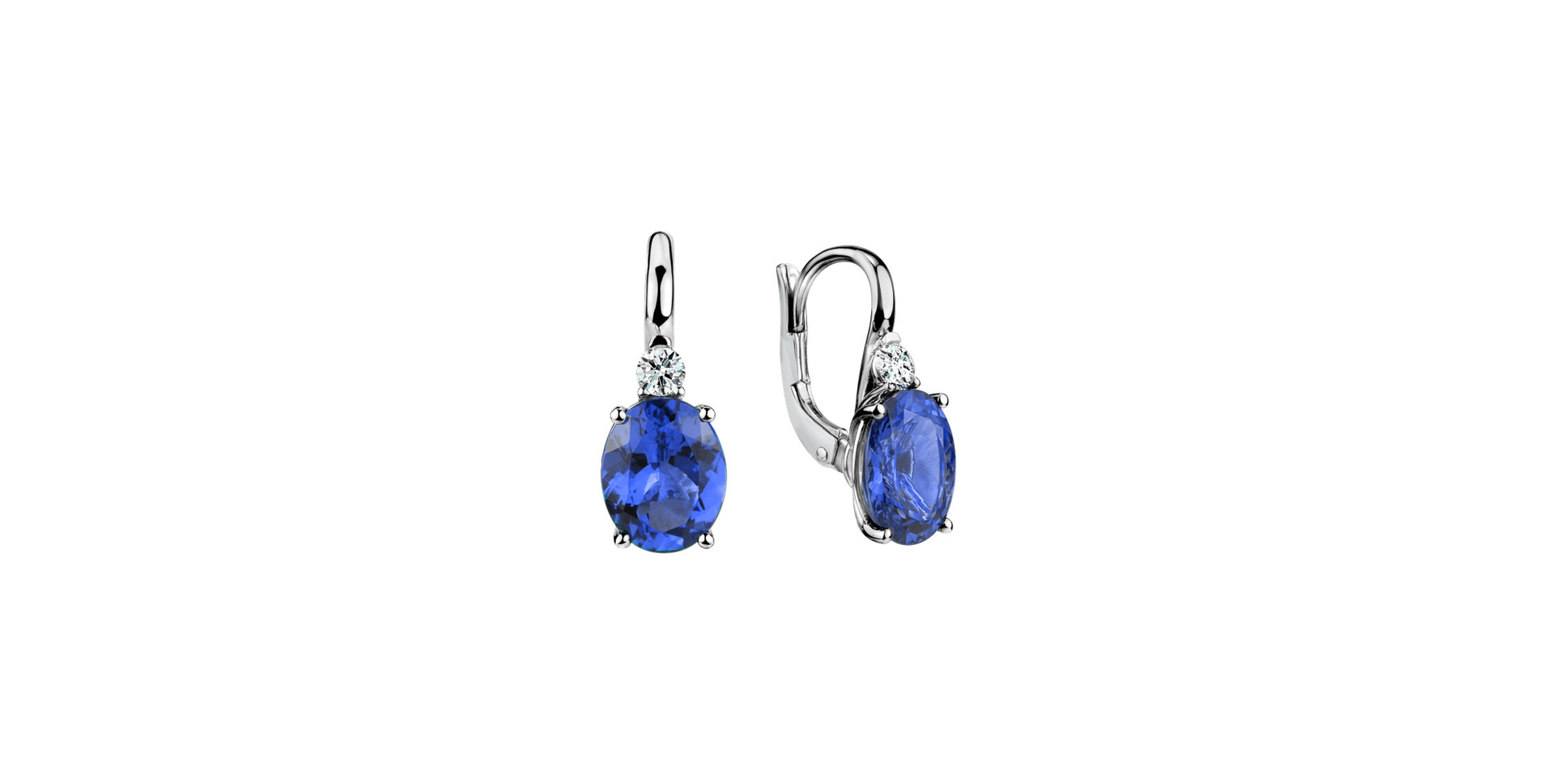 Diamond earrings with Tanzanite Juliette