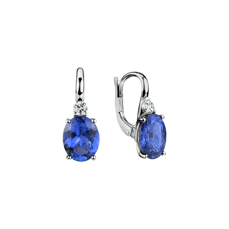 Diamond earrings with Tanzanite Juliette