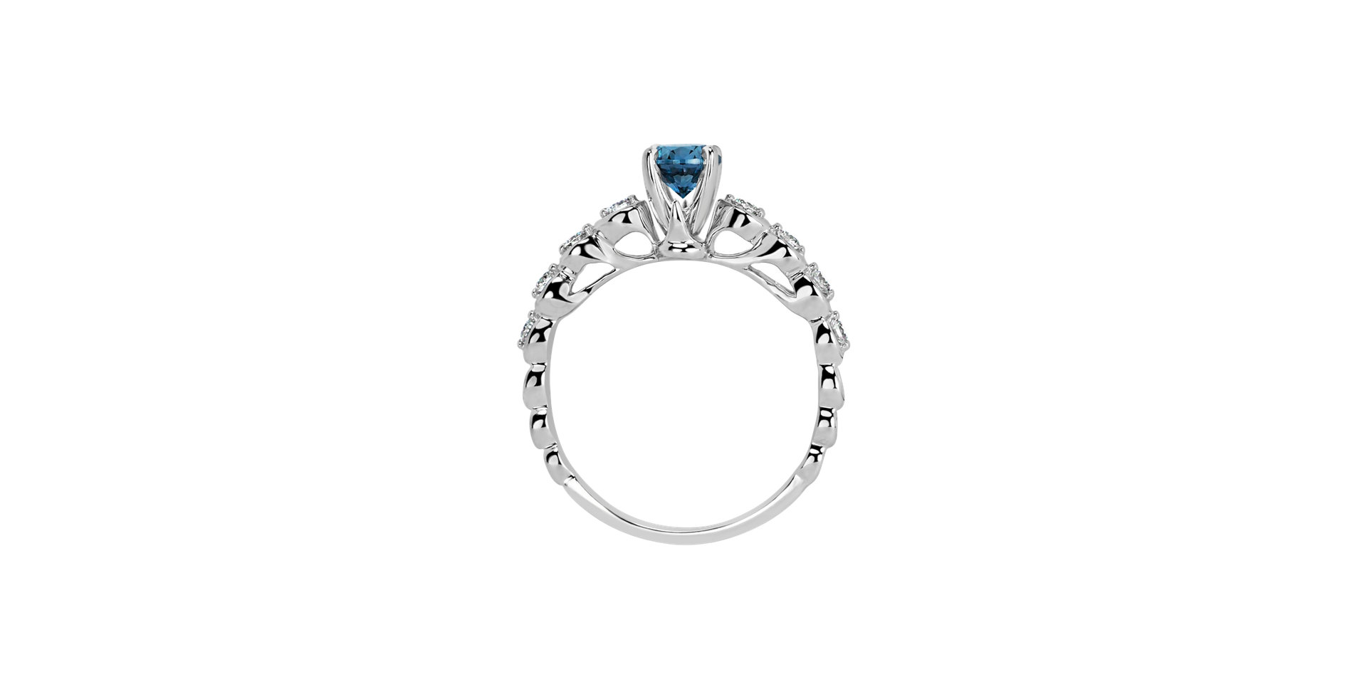 Ring with blue diamonds and white diamonds Regal Lie