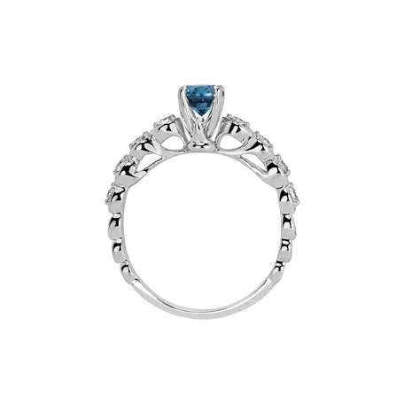Ring with blue diamonds and white diamonds Regal Lie