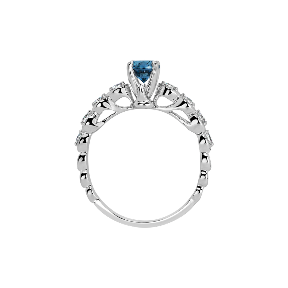 Ring with blue diamonds and white diamonds Regal Lie