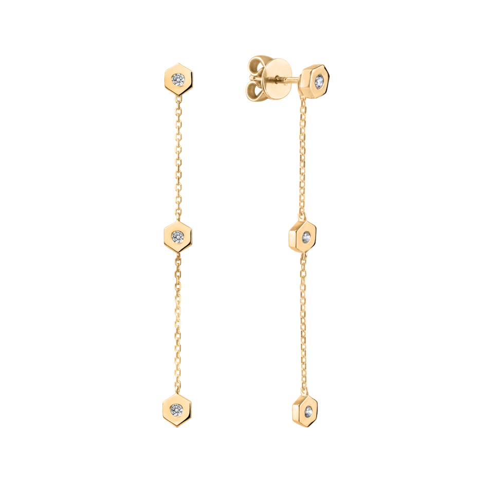 Diamond earrings HexaTriplet