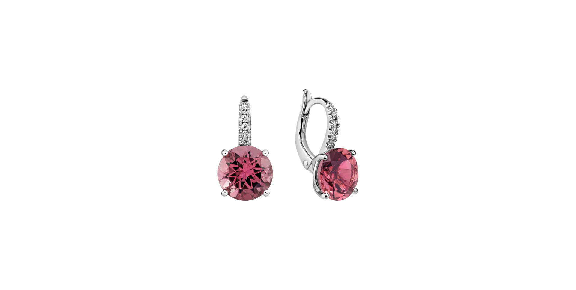 Diamond earrings with Tourmaline Bethy