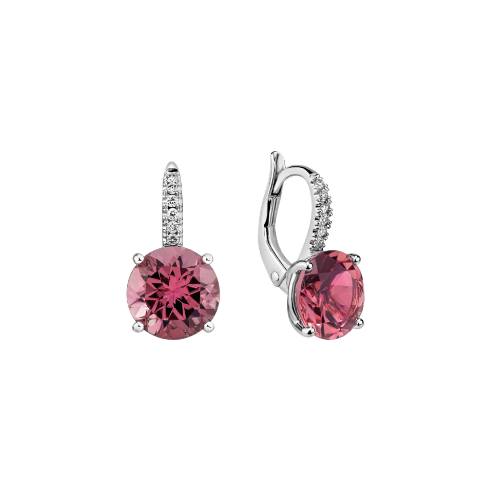 Diamond earrings with Tourmaline Bethy
