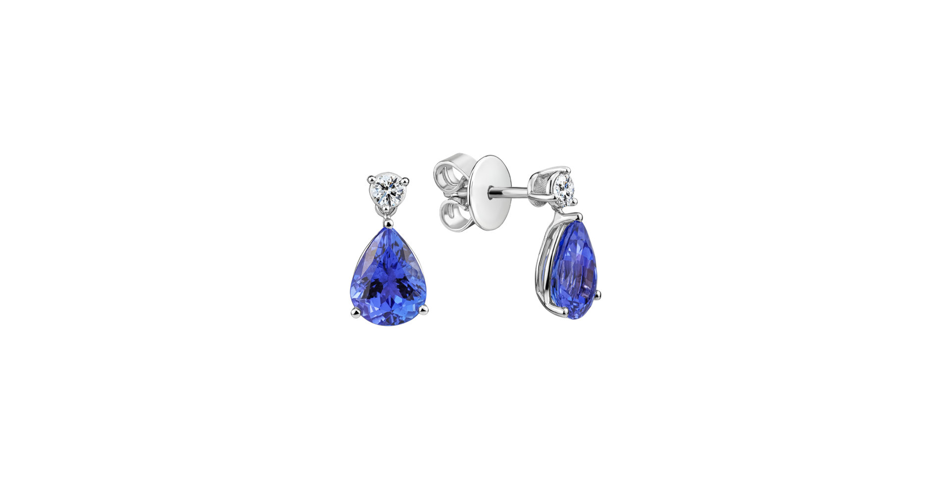 Diamond earrings with Tanzanite Galatea