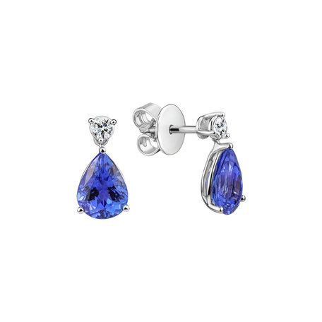 Diamond earrings with Tanzanite Galatea