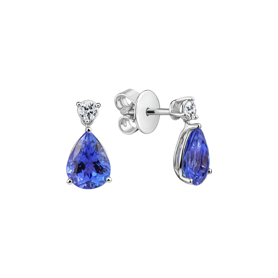 Diamond earrings with Tanzanite Galatea
