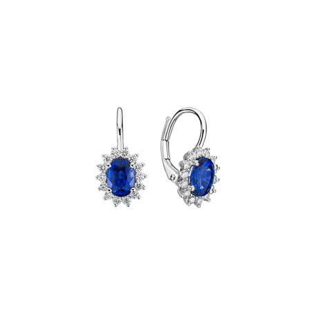 Diamond earrings with Sapphire Princess Sparkle