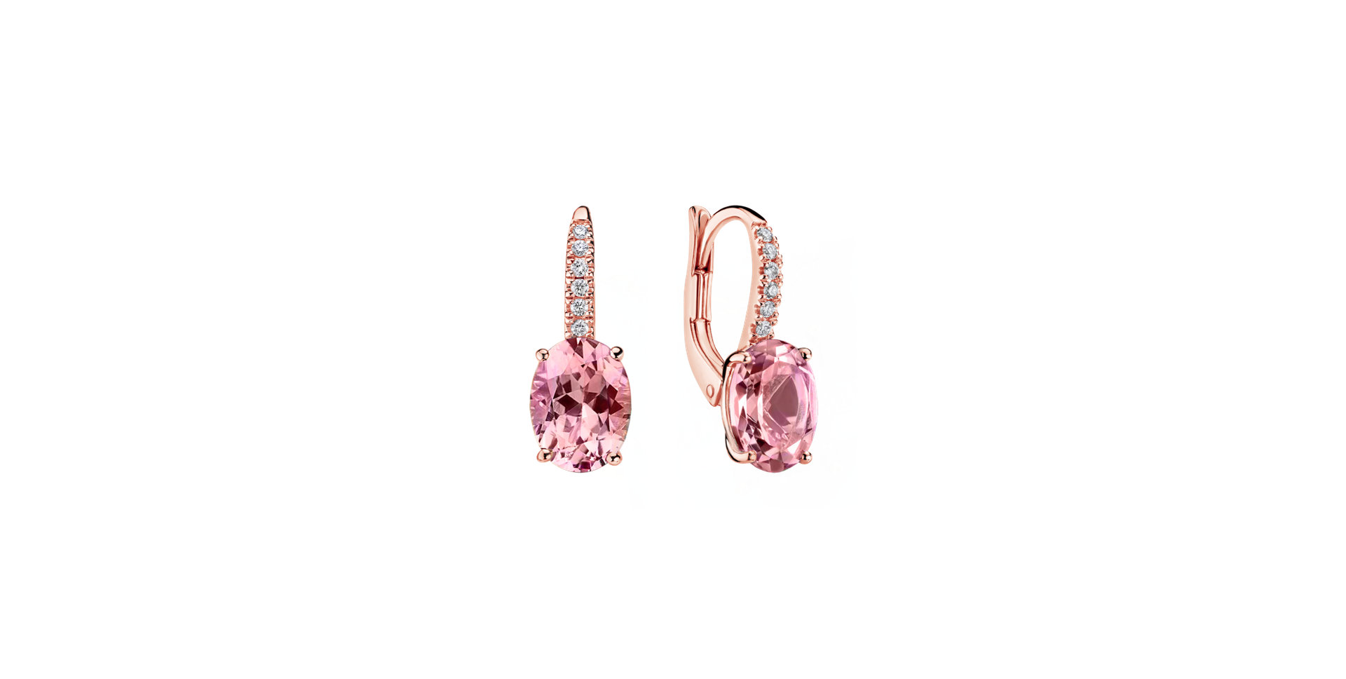 Diamond earrings with Tourmaline Iris Elegance