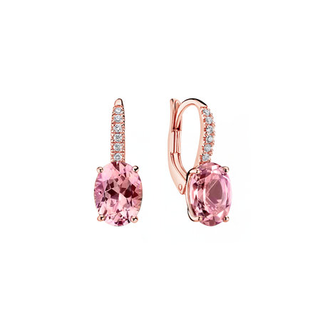 Diamond earrings with Tourmaline Iris Elegance