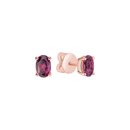 Earrings with Rhodolite Mystic Abyss