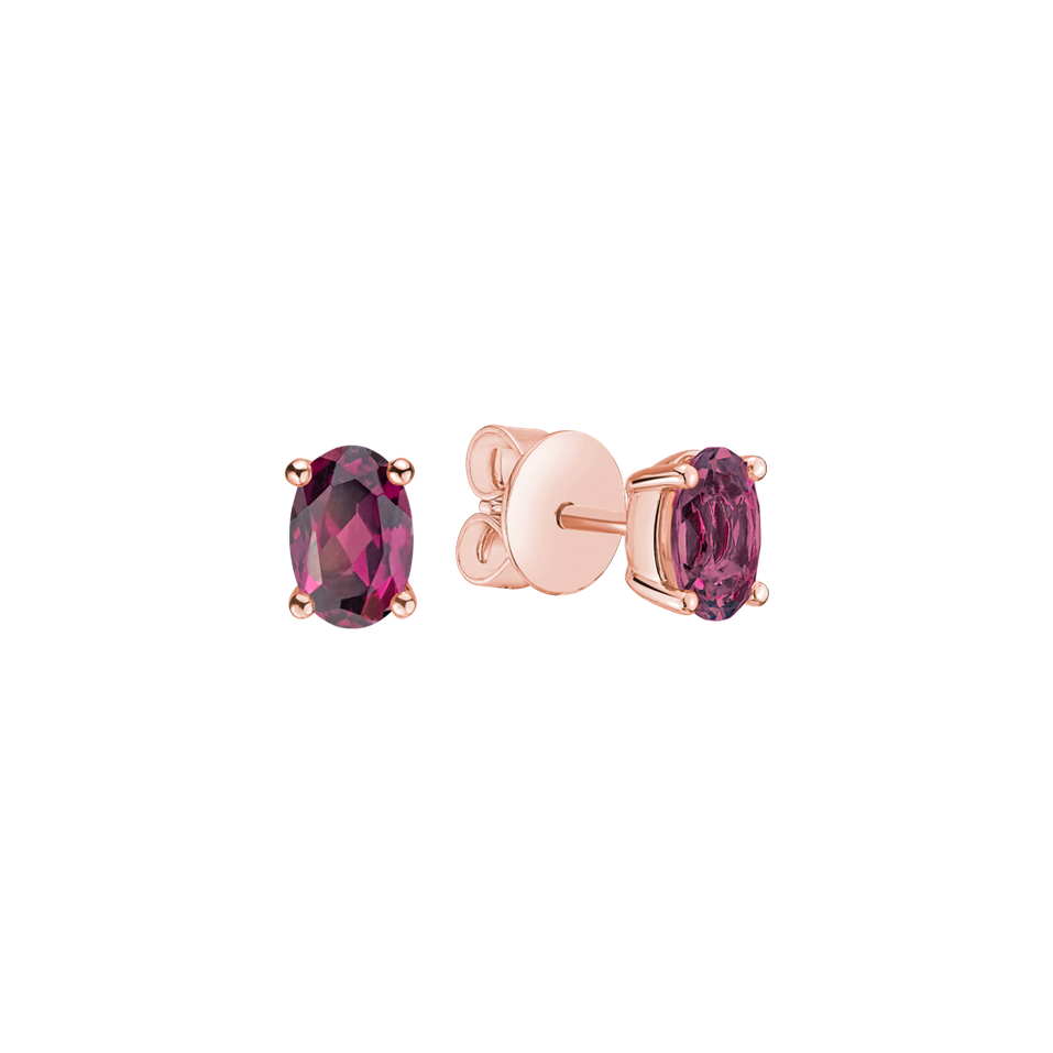 Earrings with Rhodolite Mystic Abyss