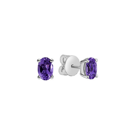 Earrings with Amethyst Mystic Abyss