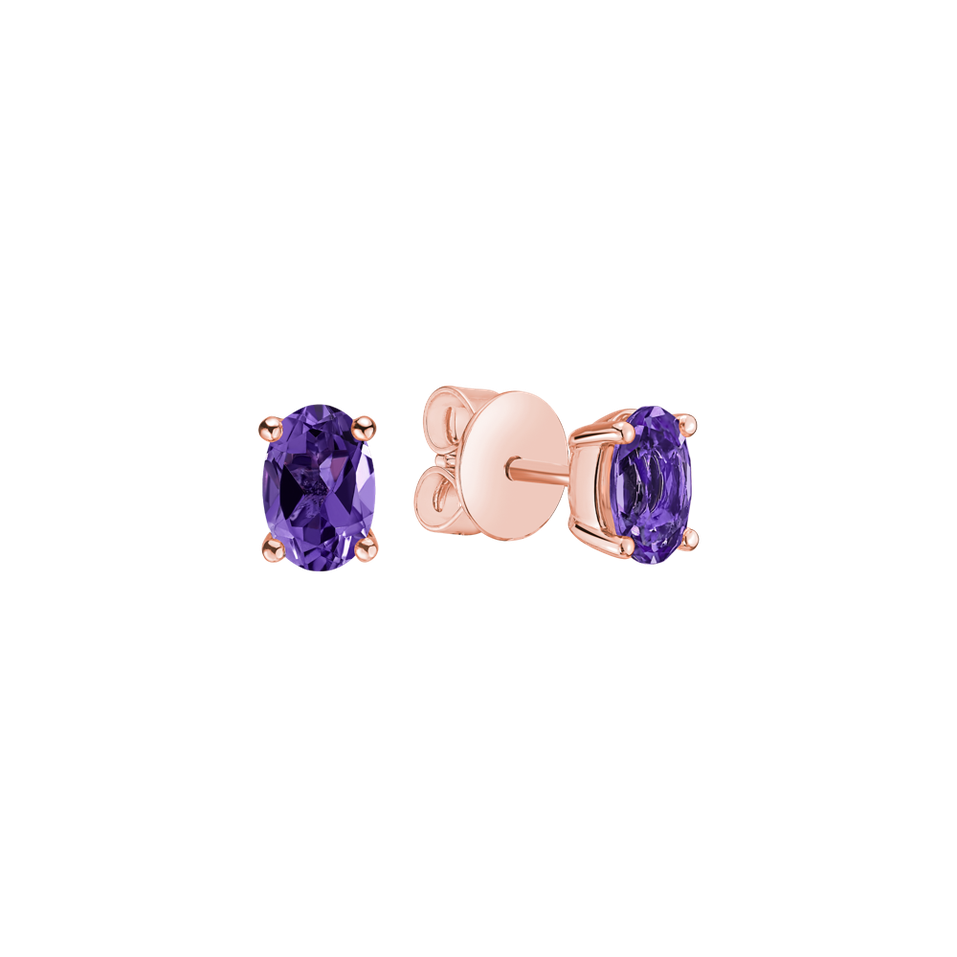 Earrings with Amethyst Mystic Abyss