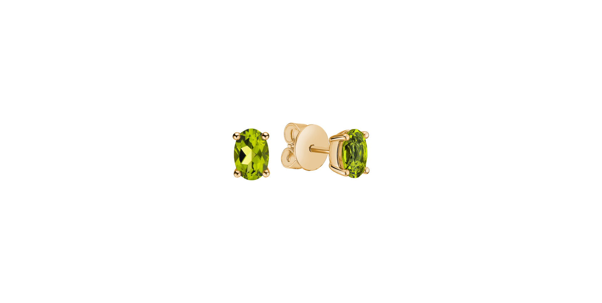 Earrings with Peridote Mystic Light