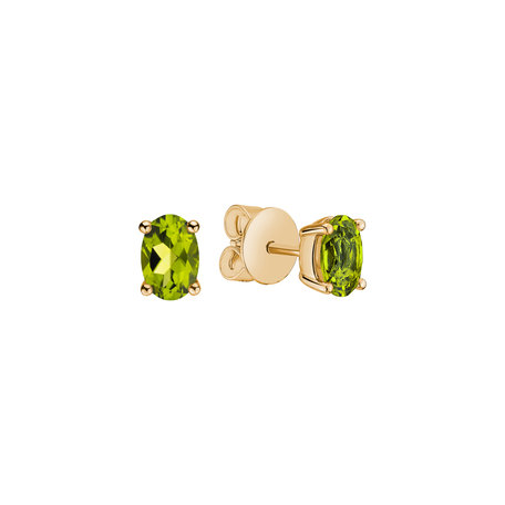 Earrings with Peridote Mystic Light