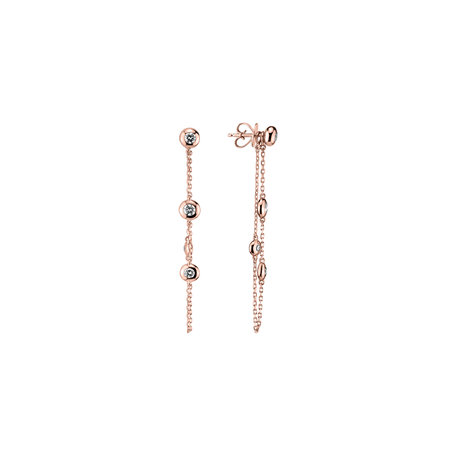 Diamond earrings Dots Watterfall