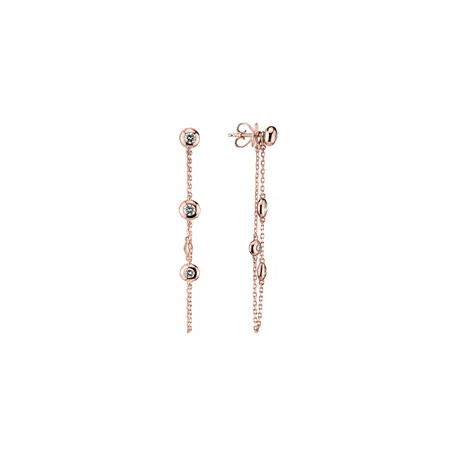 Diamond earrings Dots Watterfall