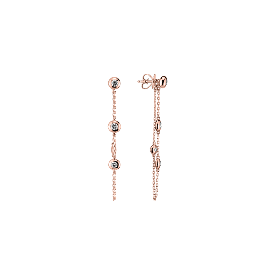 Diamond earrings Dots Watterfall