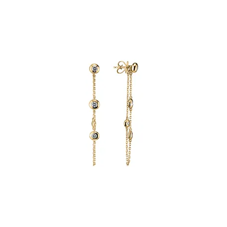 Diamond earrings Dots Waterfall