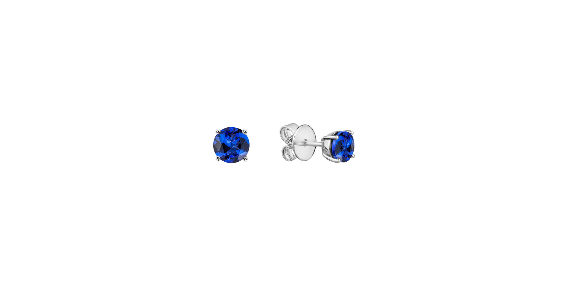 Earrings with Tanzanite Orbs