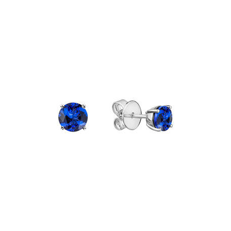 Earrings with Tanzanite Orbs