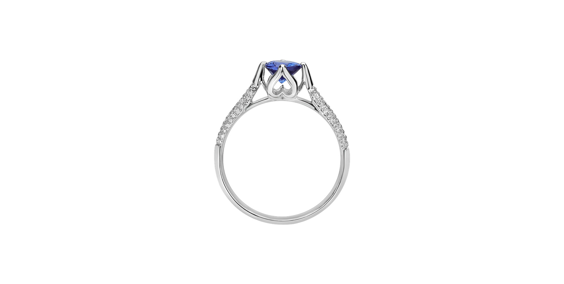 Diamond ring with Tanzanite Isabelle