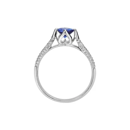 Diamond ring with Tanzanite Isabelle