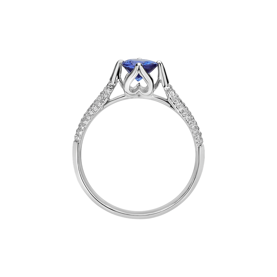 Diamond ring with Tanzanite Isabelle