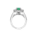 Diamond ring with Emerald Ilaria3