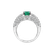 Diamond ring with Emerald Simeona3