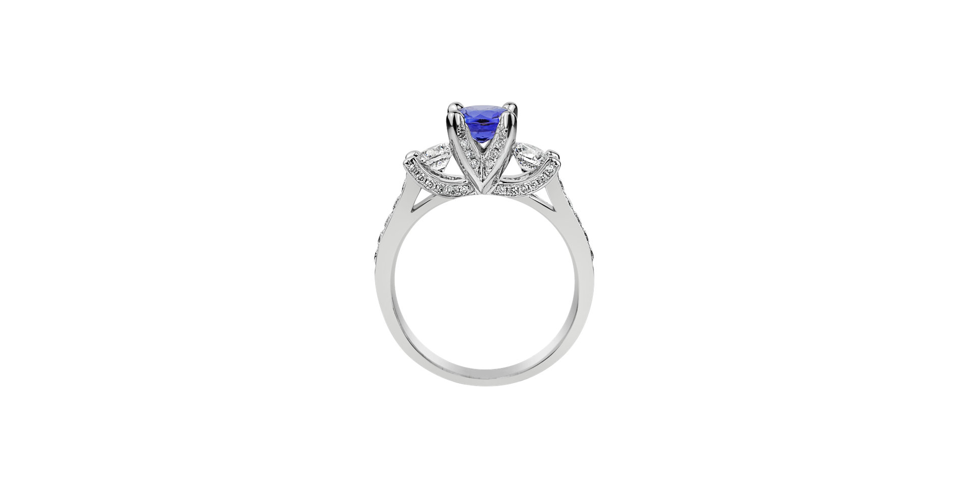 Diamond ring with Tanzanite Jacqueline