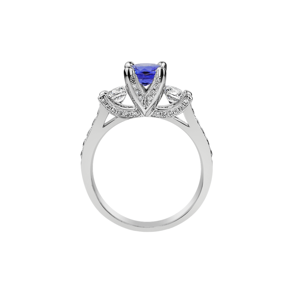 Diamond ring with Tanzanite Jacqueline
