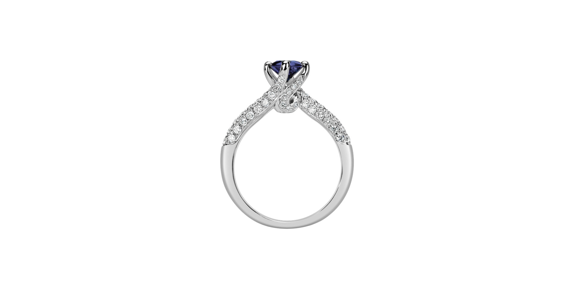 Diamond ring with Sapphire Thierry