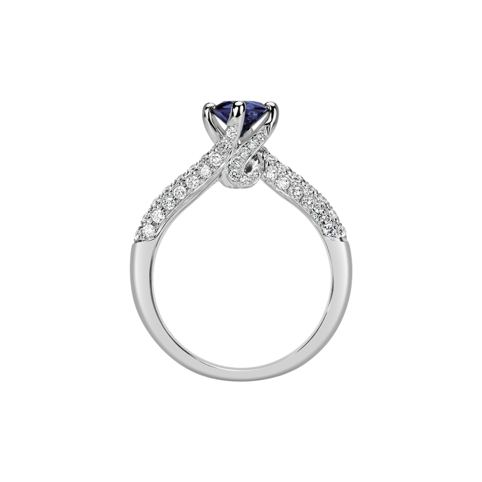 Diamond ring with Sapphire Thierry