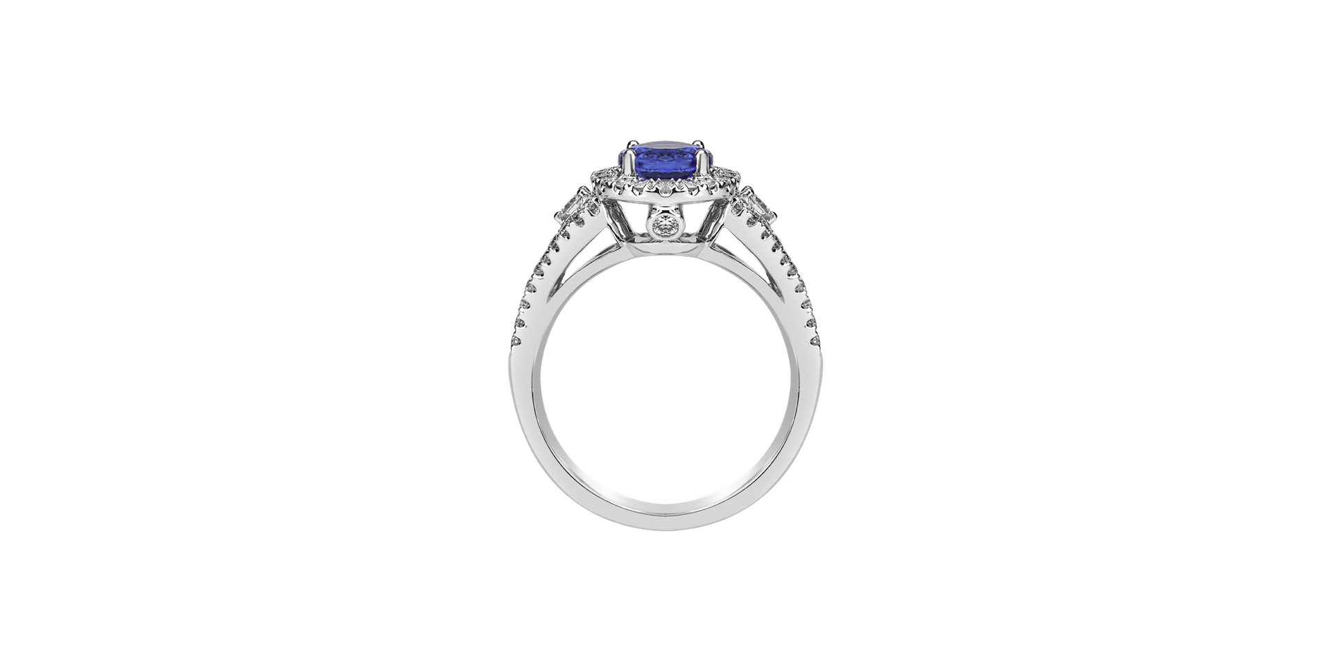 Diamond ring with Tanzanite Francoise