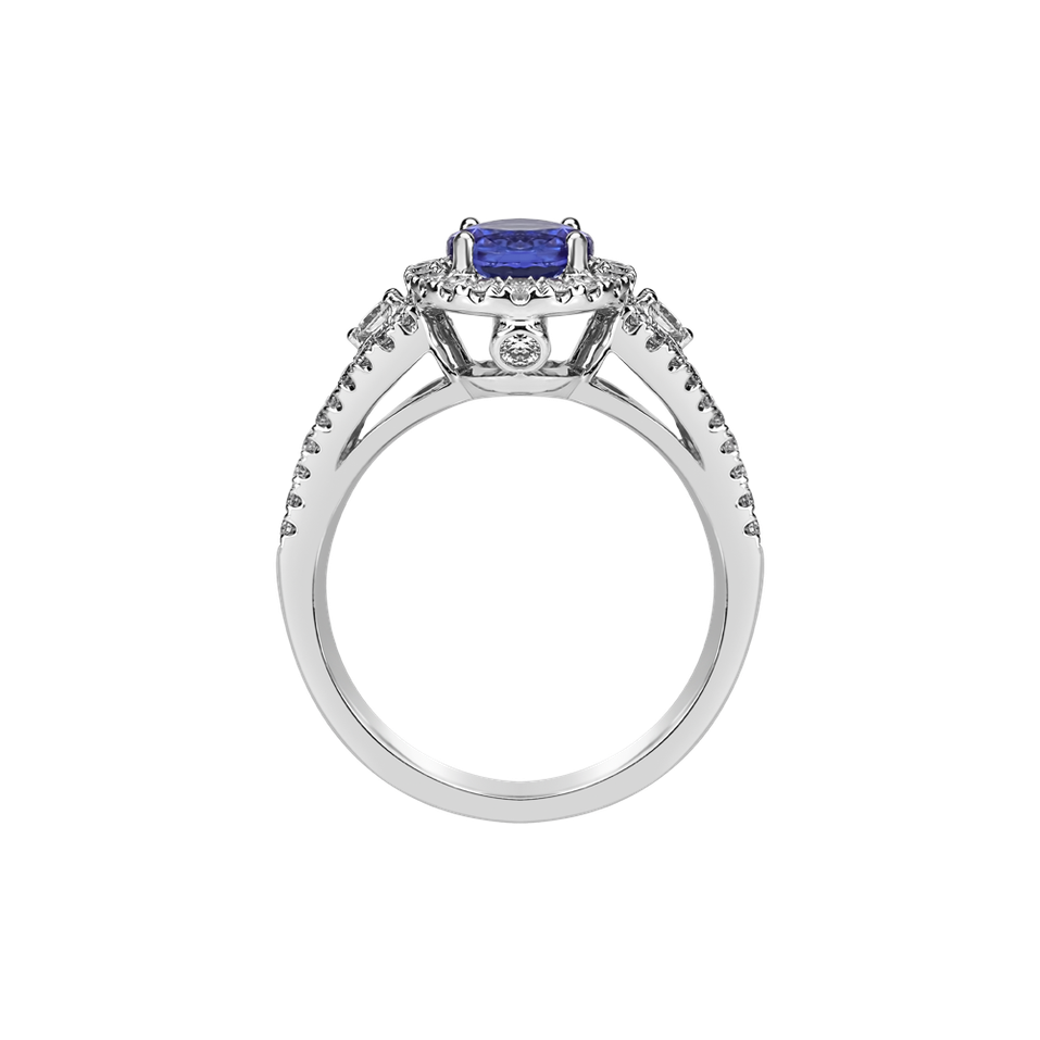 Diamond ring with Tanzanite Francoise