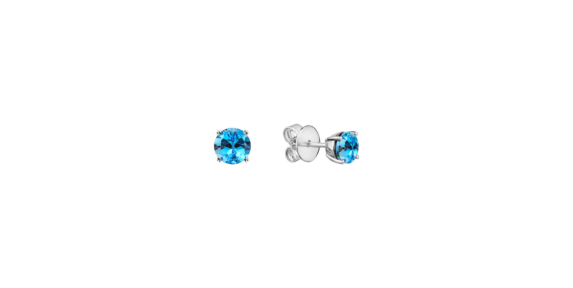 Earrings with Topaz Orbs