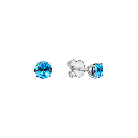 Earrings with Topaz Orbs