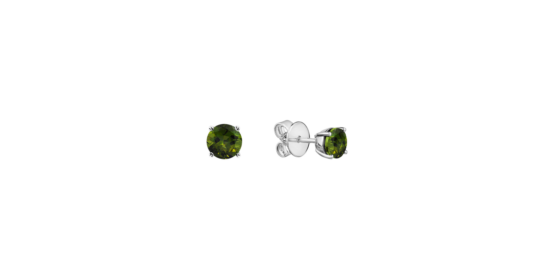 Earrings with Tourmaline Orbs