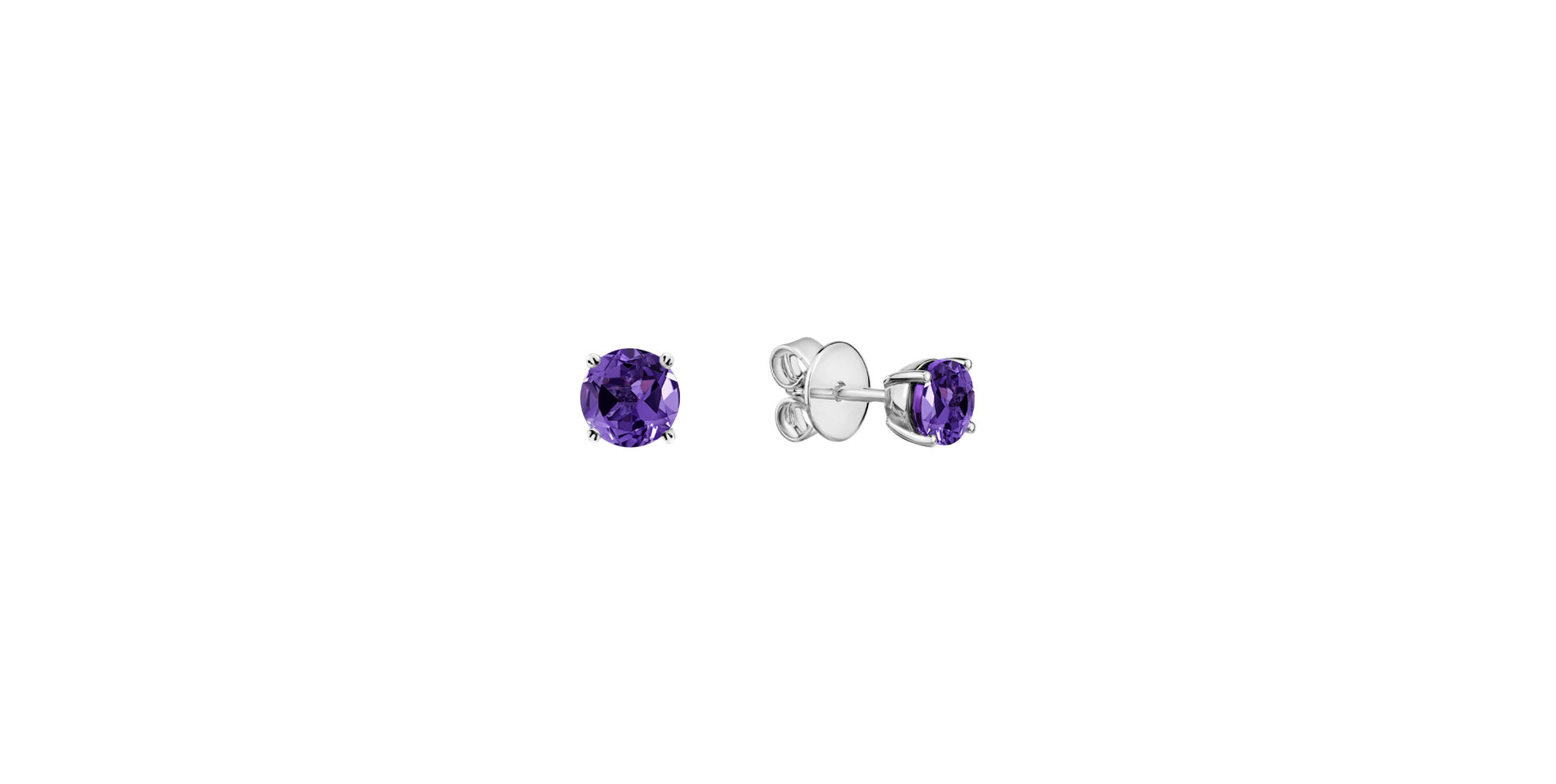 Earrings with Amethyst Orbs