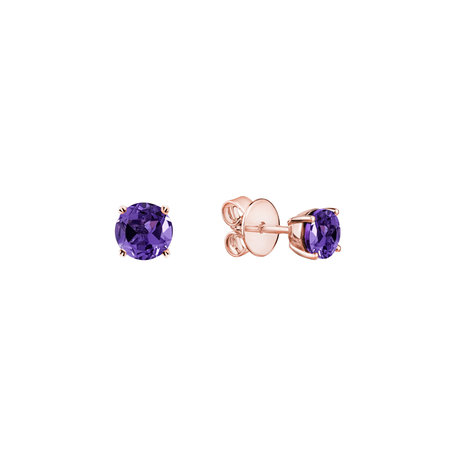 Earrings with Amethyst Orbs